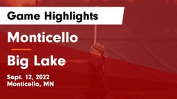 Monticello  vs Big Lake  Game Highlights - Sept. 12, 2022