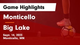 Monticello  vs Big Lake  Game Highlights - Sept. 14, 2023