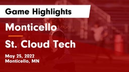 Monticello  vs St. Cloud Tech Game Highlights - May 25, 2022