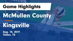 McMullen County  vs Kingsville Game Highlights - Aug. 10, 2019