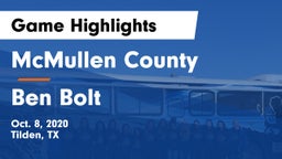 McMullen County  vs Ben Bolt  Game Highlights - Oct. 8, 2020