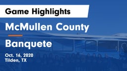 McMullen County  vs Banquete  Game Highlights - Oct. 16, 2020