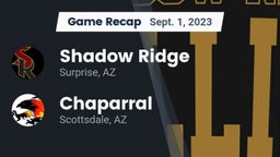 Recap: Shadow Ridge  vs. Chaparral  2023