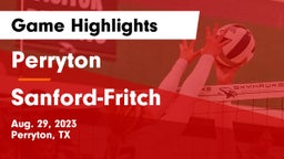 Perryton  vs Sanford-Fritch  Game Highlights - Aug. 29, 2023