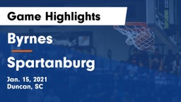 Byrnes  vs Spartanburg Game Highlights - Jan. 15, 2021