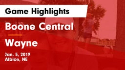 Boone Central  vs Wayne  Game Highlights - Jan. 5, 2019