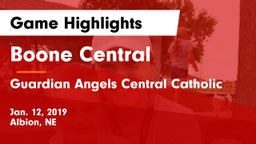 Boone Central  vs Guardian Angels Central Catholic Game Highlights - Jan. 12, 2019