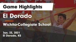 El Dorado  vs Wichita-Collegiate School  Game Highlights - Jan. 23, 2021