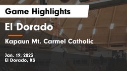 El Dorado  vs Kapaun Mt. Carmel Catholic  Game Highlights - Jan. 19, 2023