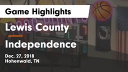 Lewis County  vs Independence  Game Highlights - Dec. 27, 2018