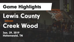 Lewis County  vs Creek Wood  Game Highlights - Jan. 29, 2019