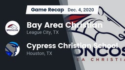 Recap: Bay Area Christian  vs. Cypress Christian School 2020