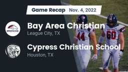 Recap: Bay Area Christian  vs. Cypress Christian School 2022