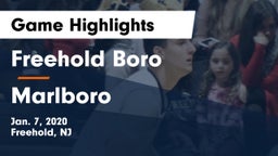 Freehold Boro  vs Marlboro  Game Highlights - Jan. 7, 2020