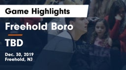 Freehold Boro  vs TBD Game Highlights - Dec. 30, 2019