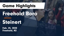 Freehold Boro  vs Steinert  Game Highlights - Feb. 25, 2020
