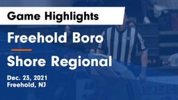 Freehold Boro  vs Shore Regional  Game Highlights - Dec. 23, 2021