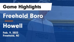 Freehold Boro  vs Howell  Game Highlights - Feb. 9, 2023