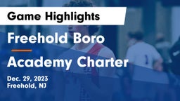 Freehold Boro  vs Academy Charter  Game Highlights - Dec. 29, 2023