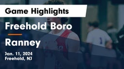 Freehold Boro  vs Ranney  Game Highlights - Jan. 11, 2024