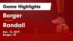 Borger  vs Randall  Game Highlights - Dec. 13, 2019