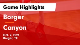 Borger  vs Canyon  Game Highlights - Oct. 2, 2021