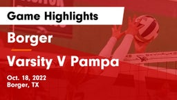 Borger  vs Varsity V Pampa Game Highlights - Oct. 18, 2022