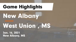 New Albany  vs West Union , MS Game Highlights - Jan. 16, 2021