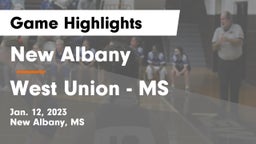 New Albany  vs West Union - MS Game Highlights - Jan. 12, 2023