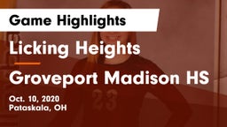 Licking Heights  vs Groveport Madison HS Game Highlights - Oct. 10, 2020