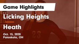 Licking Heights  vs Heath  Game Highlights - Oct. 15, 2020