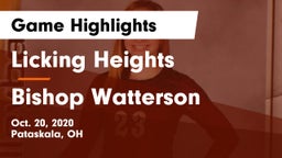 Licking Heights  vs Bishop Watterson  Game Highlights - Oct. 20, 2020