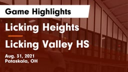 Licking Heights  vs Licking Valley HS Game Highlights - Aug. 31, 2021