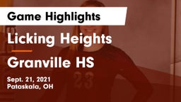Licking Heights  vs Granville HS Game Highlights - Sept. 21, 2021