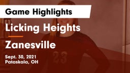 Licking Heights  vs Zanesville  Game Highlights - Sept. 30, 2021