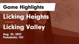 Licking Heights  vs Licking Valley Game Highlights - Aug. 25, 2022