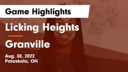Licking Heights  vs Granville Game Highlights - Aug. 30, 2022