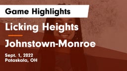 Licking Heights  vs Johnstown-Monroe  Game Highlights - Sept. 1, 2022