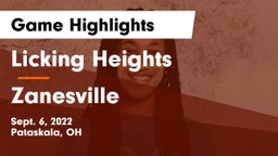 Licking Heights  vs Zanesville  Game Highlights - Sept. 6, 2022