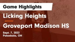 Licking Heights  vs Groveport Madison HS Game Highlights - Sept. 7, 2022