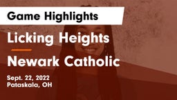 Licking Heights  vs Newark Catholic  Game Highlights - Sept. 22, 2022