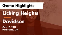 Licking Heights  vs Davidson  Game Highlights - Oct. 17, 2022