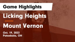 Licking Heights  vs Mount Vernon  Game Highlights - Oct. 19, 2022