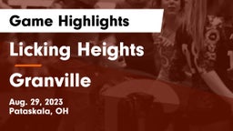 Licking Heights  vs Granville  Game Highlights - Aug. 29, 2023