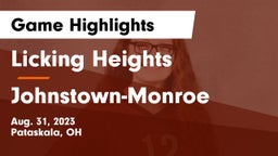 Licking Heights  vs Johnstown-Monroe  Game Highlights - Aug. 31, 2023