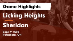 Licking Heights  vs Sheridan  Game Highlights - Sept. 9, 2023