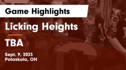 Licking Heights  vs TBA Game Highlights - Sept. 9, 2023