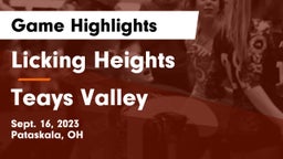 Licking Heights  vs Teays Valley  Game Highlights - Sept. 16, 2023