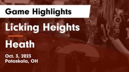 Licking Heights  vs Heath  Game Highlights - Oct. 3, 2023