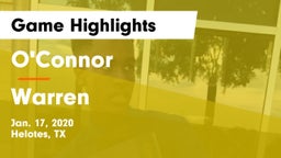 O'Connor  vs Warren  Game Highlights - Jan. 17, 2020